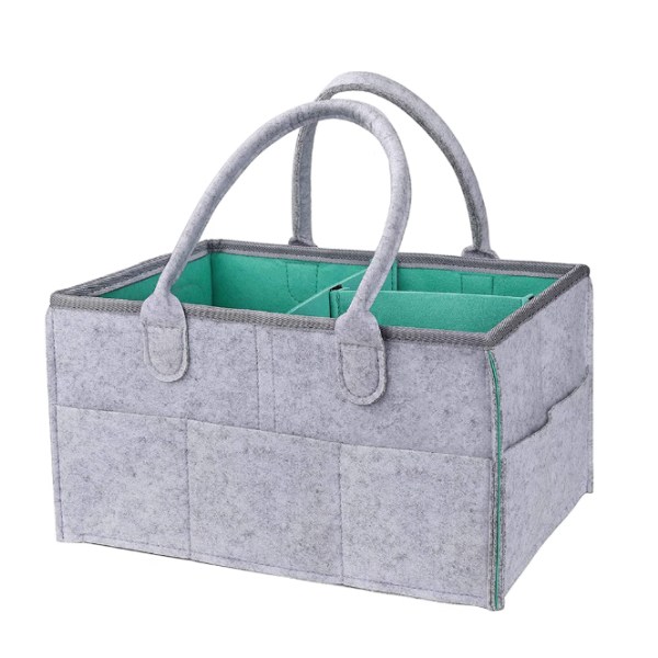 Baby Diaper Caddy Organizer Basket Felt Portable Nursery Bag Larg