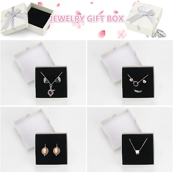 4 st smyckeskrin 7,5 x 7,5 x 3 cm presentask smyckeskrin ring bo