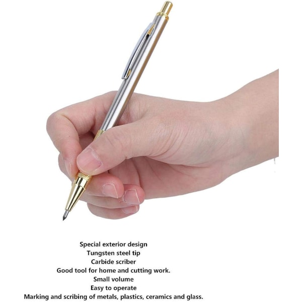 Graveringsskriver, Tungsten Stålspids og Carbide Markering Pen, En