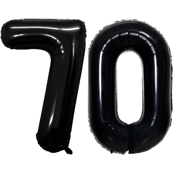5 pakke 40 tommer svart nummer 70 ballonger Queen of England 70t