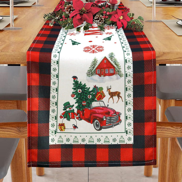 Christmas table runner linen heat insulation cartoon tablecloth h