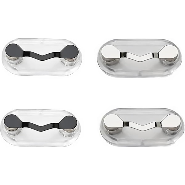 Set med 4 magnetiska glasögonhållare för kläder, skjortor, märken