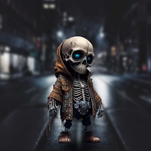 Seje skeletfigurer, nye harpikshåndværk søde statue skelet mindesmærke, samleobjekt skull doll D