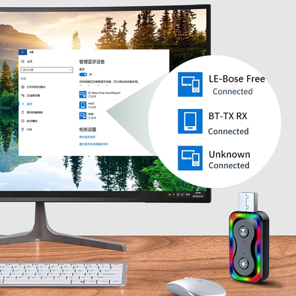 Bluetooth-sovitin Bluetooth-avain PC:lle Bluetooth-lähetin, 2in