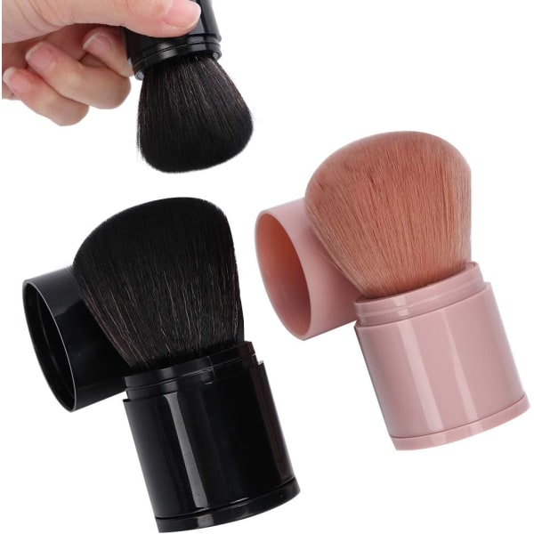 Makeup Brush Sett, 2stk Powder Blush Brush Professional Retra