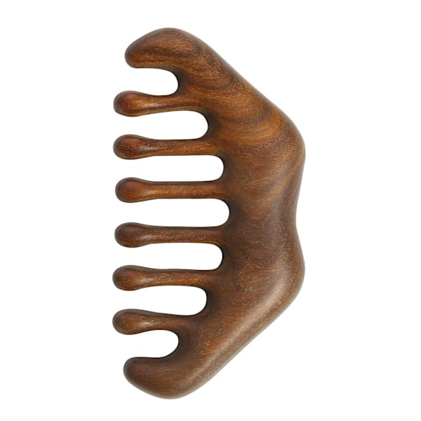 1 piece handheld head massage comb, wooden wide tooth hair massage comb, scalp shaving massage comb