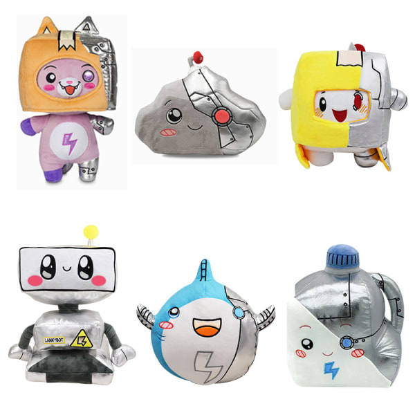 Lanky Box Led Anime Karakter Stoffet Plysj Leke Venner Baby