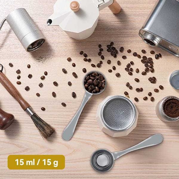 Rustfrit stål kaffeskeer, 15 ml rustfrit stål kaffemåleske, rustfrit stål måleske
