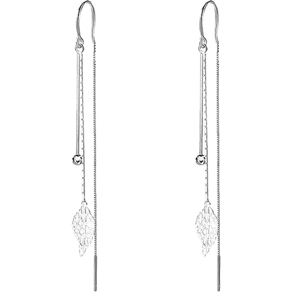 925 Silver långa örhängen för kvinnor, långa örhängen för flickor,