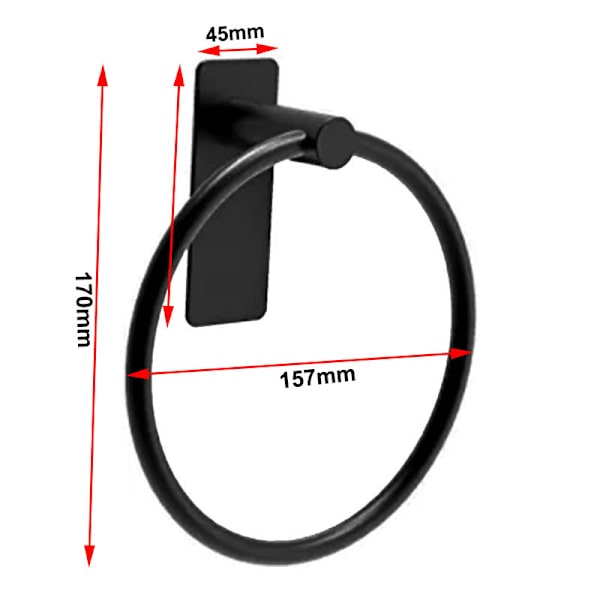 Handduksring Handdukshållare Rund Självhäftande Handduksring Handduk