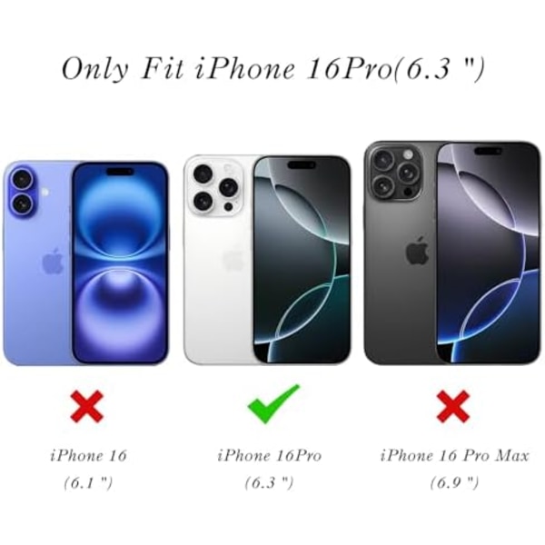 iPhone 16 Pro Skal, Söt Estetisk Bling Glitter Tunn Slank Stötsäker Mjuk TPU Glittrande Glansig Flickig Omslag för Kvinnor Flickor