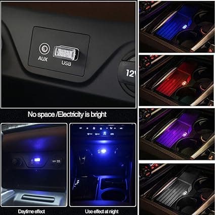 7 kpl USB-LED-tunnelmavalot autoon