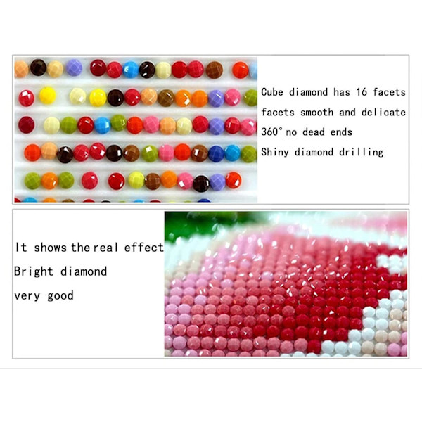 (12X16inch/30X40CM) DIY 5D Diamantmaleri Krysssting Broderi