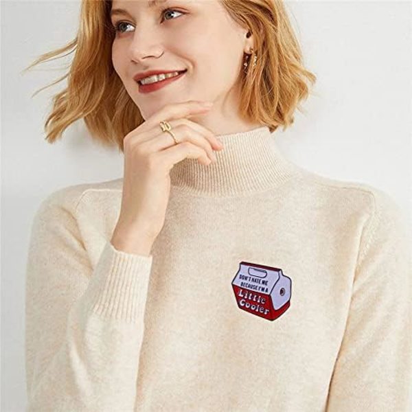 Don't hate me because I'm a little cool Ord Enamel Pin Socialt Ubehagelig Badge Taske Tøj Lapel Pin Punk Smykker Gave