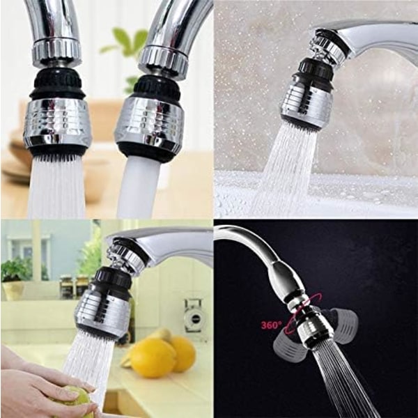 5 st 360 Graders Vridbar Kranluftare Deluxe Vattenbesparande Kranspruta Vattenbesparande Bubblare Trycksatt Kranfilter