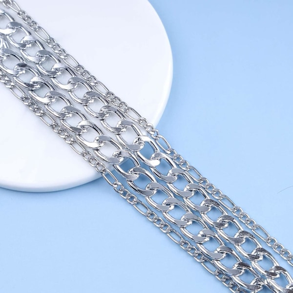 Punk Cuban Kæde Choker Halskæde Sølv Hængelås Halskæder Vedhæng Nøgle Halskæder Flad Tyk Ledkæde Flere Læg Kæde