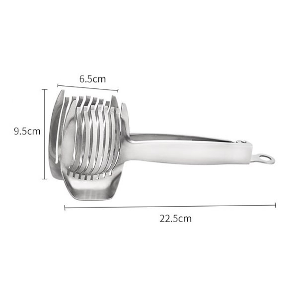 Lengde: 18 cm, rustfritt stål, sølv, tomat tang/skjærende ai