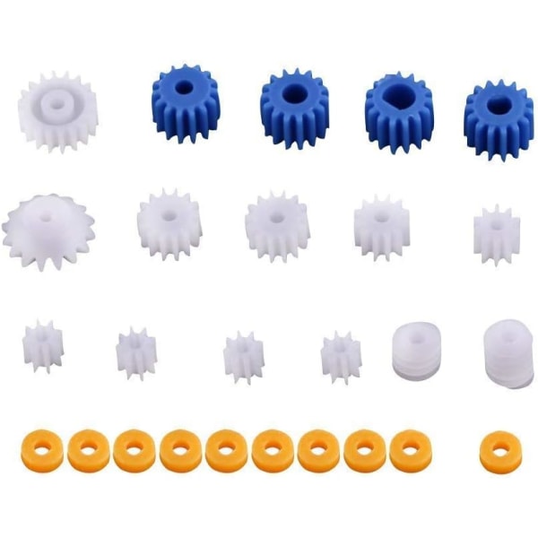 Plastic Gears Kit med 26 stk Tandhjul Plastic Spindel Gears DIY Ac
