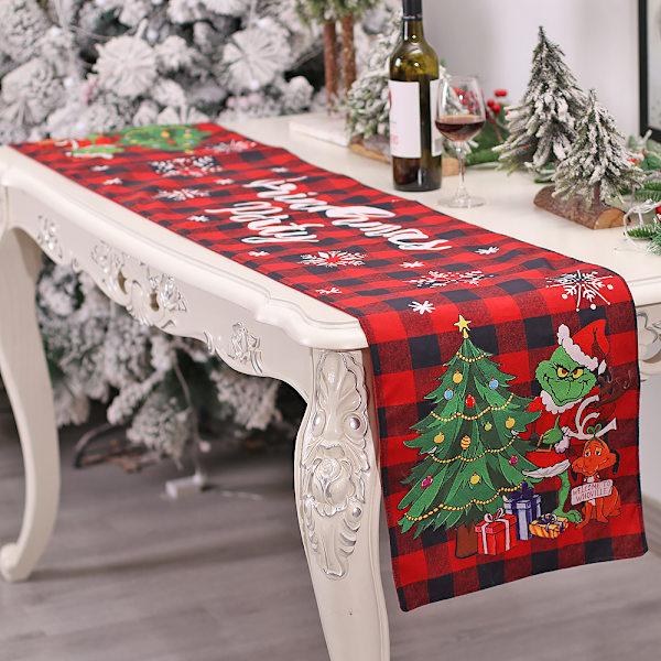 Juledekorationer Julebordflag Jule Grinch Tabl