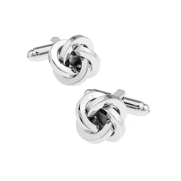Global Series Silver Prismatic Twisted Mansjettknapper