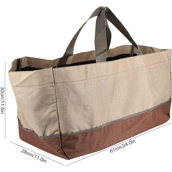 Lærred Brænde Opbevaringstaske Brænde Log Bæretaske Ekstra Stor Holdbar Tote Brænde Bæretaske Log Tote