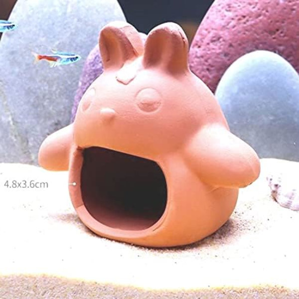 11,6x8,6x9,5cm Akvarium Sød Totoro Formet Keramik Hule Fiskehus, Rejer Cichlid Skjulested Opdræt Gydning, Professionel