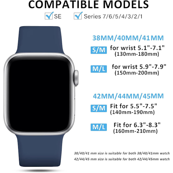 Kompatibel med Apple Watch Band 38mm 40mm 41mm 42mm 44mm 45