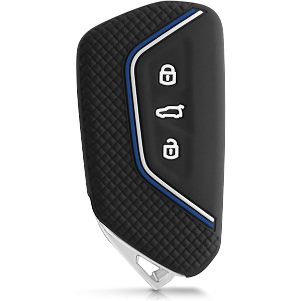 Musta+sininen auton avaimen kotelo, yhteensopiva VW Golf 8 3-painikkeisen auton avaimen kanssa