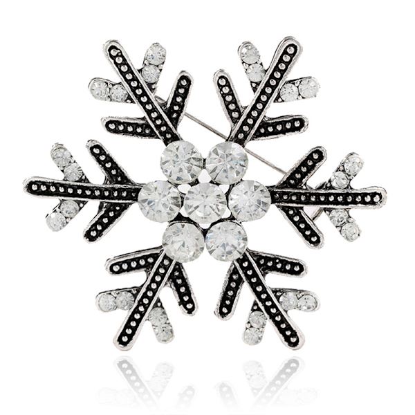 Vintage Mode Rhinestone Brosche til Kvinder Sne
