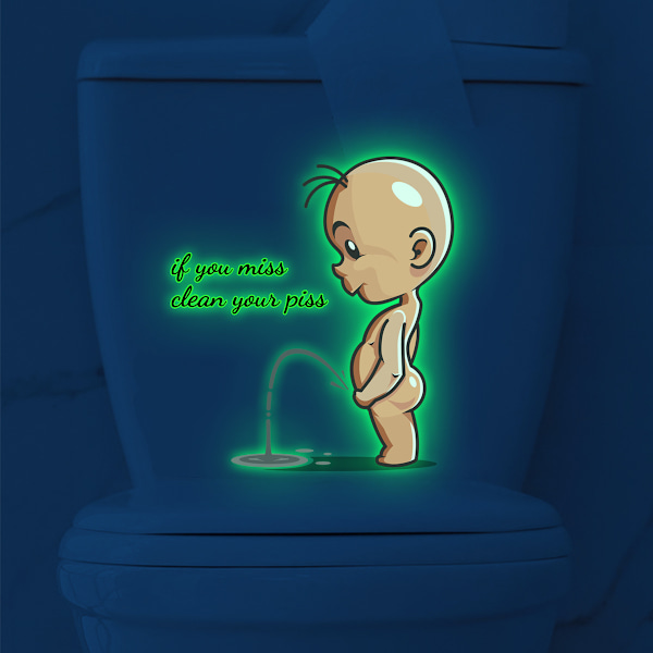 2 Ark Toalettlockskylt Toalett Cartoon Dekal Bad Hav