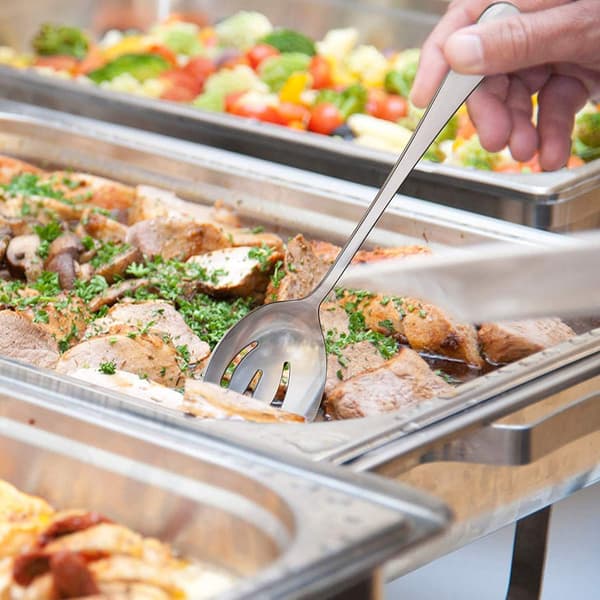 Serveringsskjeer x 3, hullsleiver x 3, rustfritt stål. Høykvalitets perforerte serveringsskjeer til bruk