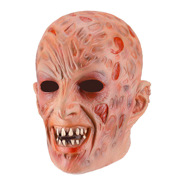 Halloween mask En mardröm på Elm Street Freddy Krueger mask, Freddy latex huvudbonad Halloween mask w