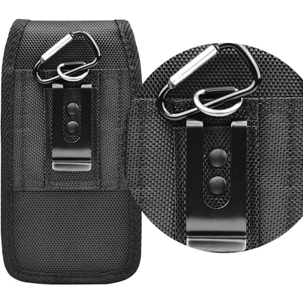 Telefonpung Bælteclips Holster Taske Cover Talje Nylon Etui Bæltestropper Kortholder L