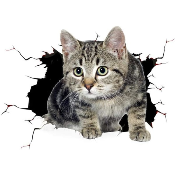(C) 3D Cat Irrotettava Autotarra Autonkoristelutarra Autoikkuna Animaatio Hauska Koriste Kitten St