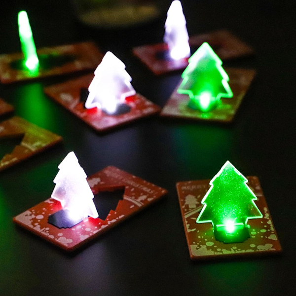 Taitettava LED-taskulamppu, 10 kpl Joulu Mini Led Luottokortti