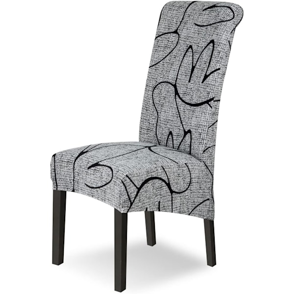 Stretch Stolseter 6 Stykker Store Spisestuestoltrekk Avtakbare Vaskbare Større Stolseter for Spisestue Hotellsett