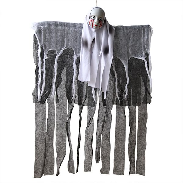 Halloween-koriste ripustettava haamu rajat ylittävä erikoistarjous kallolle harsohaamu kasvohaamu talo ovi