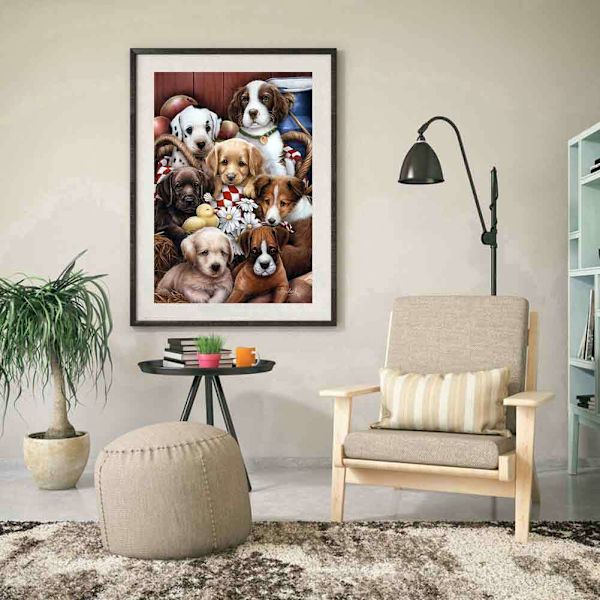 30x40cm Kit#C 5D DIY Timanttimaalaus, Koirat Timanttimaalaus,