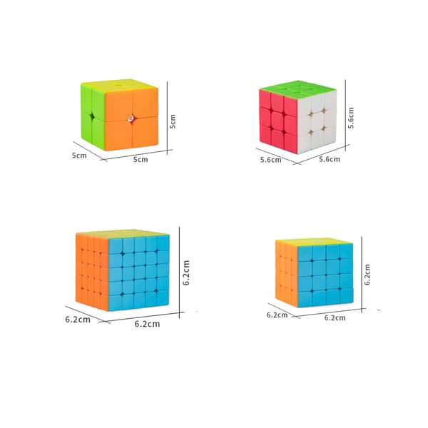 [4 Pakke] Speed ​​Cube Sæt, Moyu Meilong MF2S 2x2 MF3S 3x3 MF