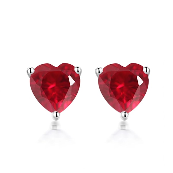 1 Hjerte Øredobber for Kvinner Jenter Stud Øredobber Tiny Cubic Zirconia Stud Øredobber Lilla Fødselsstein