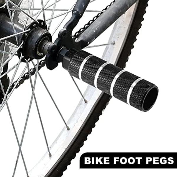 4 kpl Alumiiniseos Takajalkatelineet Jalkatuet Universaali Musta BMX MTB Pyörä Polkupyörä Sopii 3/8 Tuuman Akseleille