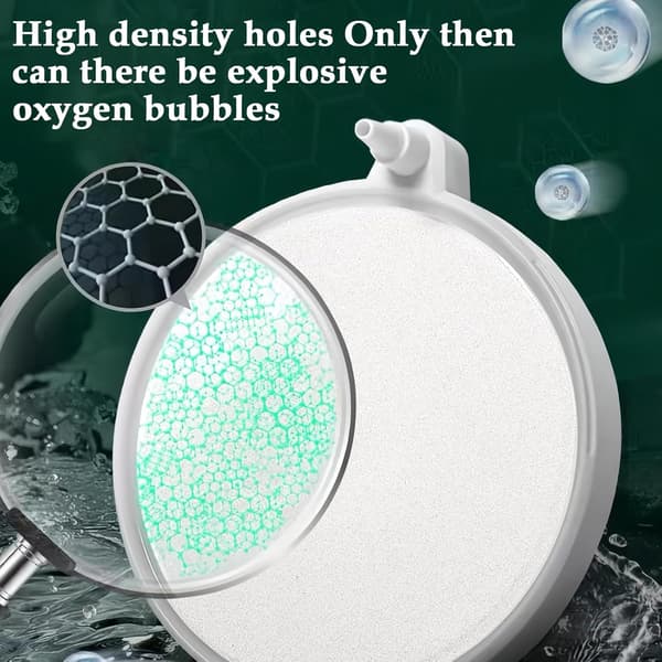 Luftdiffusionsdisk, Akvarieluftsten, Boblesten Luftdiffusor Akvariesten, Luftsten Diffusor til Akvarium Damme F