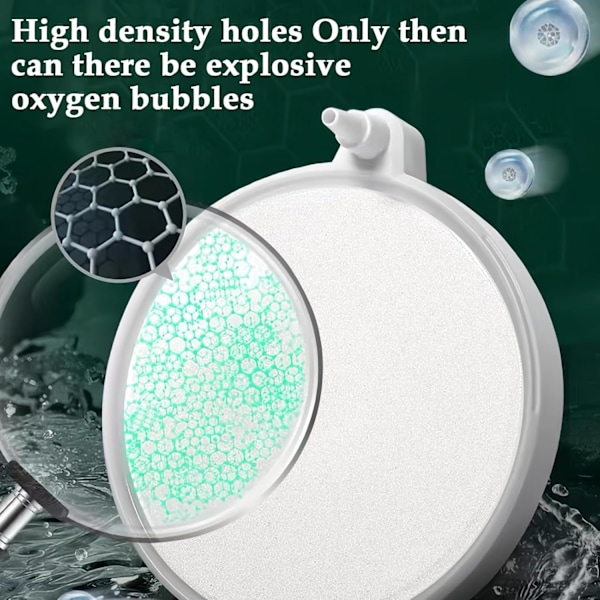 Luftdiffusionsdisk, Akvarieluftsten, Bubbelsten Luftdiffusor Akvariesten, Luftstensdiffusor för Akvariumdammar F