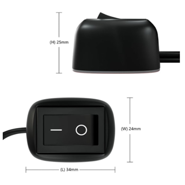 Bil DIY-strömbrytare 12v-24v på/av-strömbrytare klistra in typ bilknappsbrytare