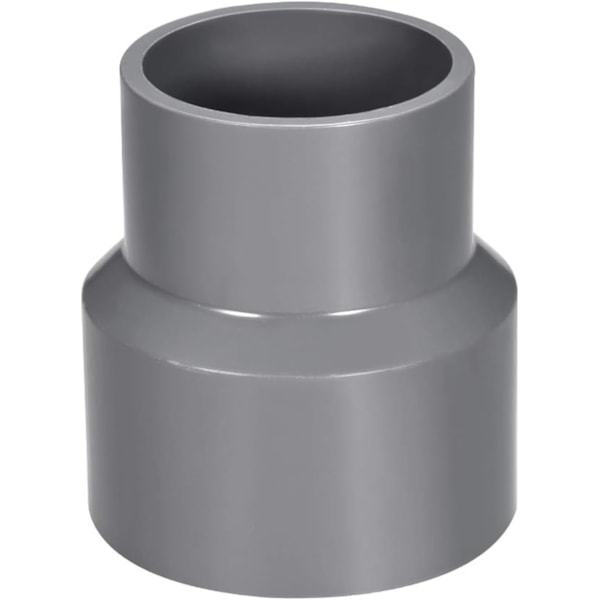 PVC Reducer Fitting Hub - 50mm x 63mm - Rørfitting Adapter - Grå - Rørreducer - Rørfitting til Vandforsyning C