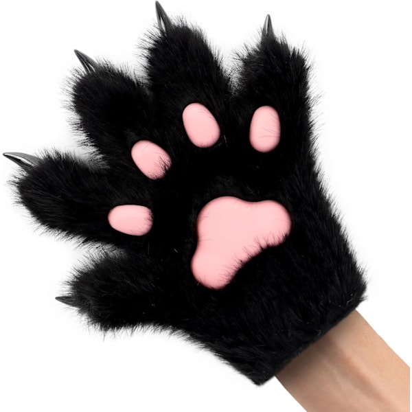 Pelsvotter med dyreklør - Katt, Ulv, Rev, Hund, Dyrepote, Kostyme, Cosplay