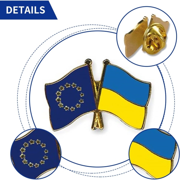 Lippuneula Eurooppa-5kpl - Ukraina Friendship Pin, Saksa Ukraina fr