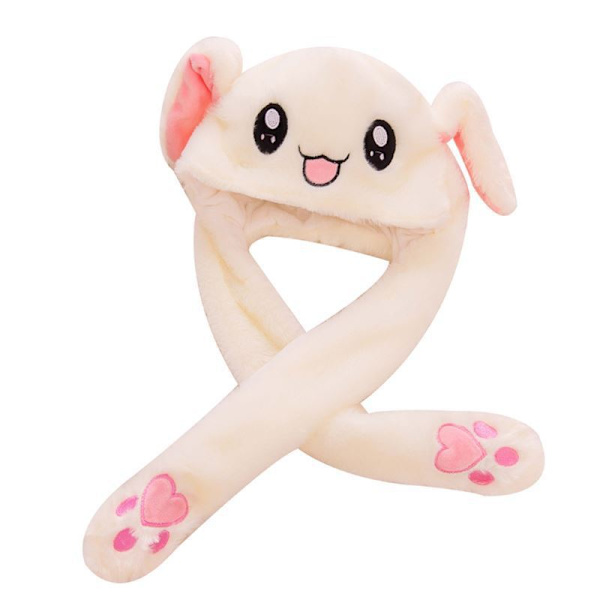 Liikkuva korva kani hattu hyppy hattu hauska kani plyysi hattu korkki naisille tytöille, cosplay joulujuhlat H