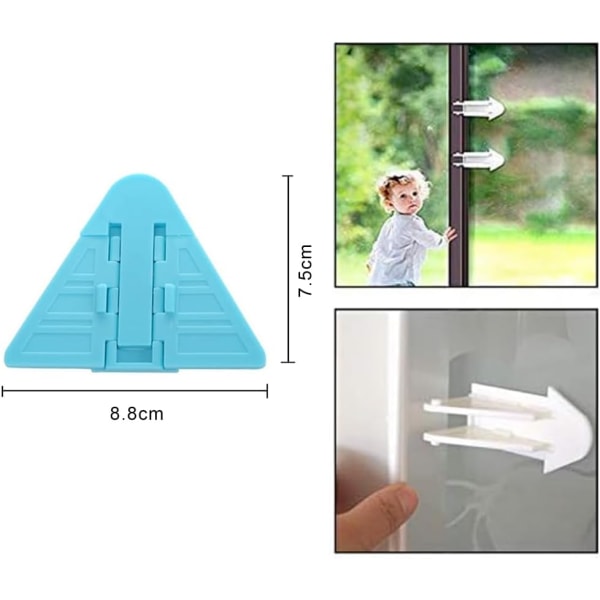 Skydedørslås, Børnesikring til vinduer, Selvklæbende børnesikring