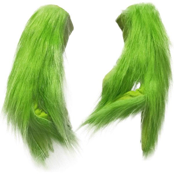 Grinch-maske (hanske) - Latex-hanske til jul og Halloween - Deluxe